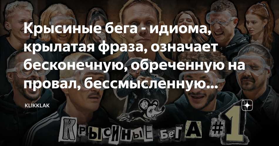 Что означает выражение «крысиные бега»?