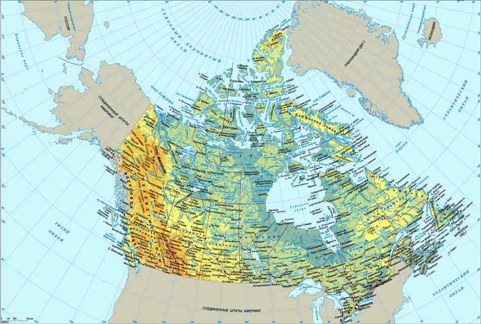 Географическое расположение Канады