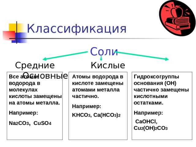 Структура и особенности средних солей