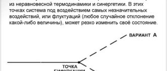 Что это - точка бифуркации в синергетике?