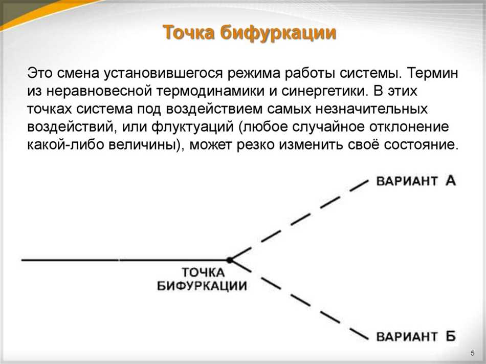 Что такое точка бифуркации в синергетике