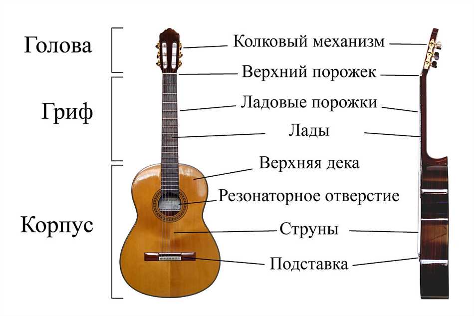 Функция отверстия на передней стороне гитары