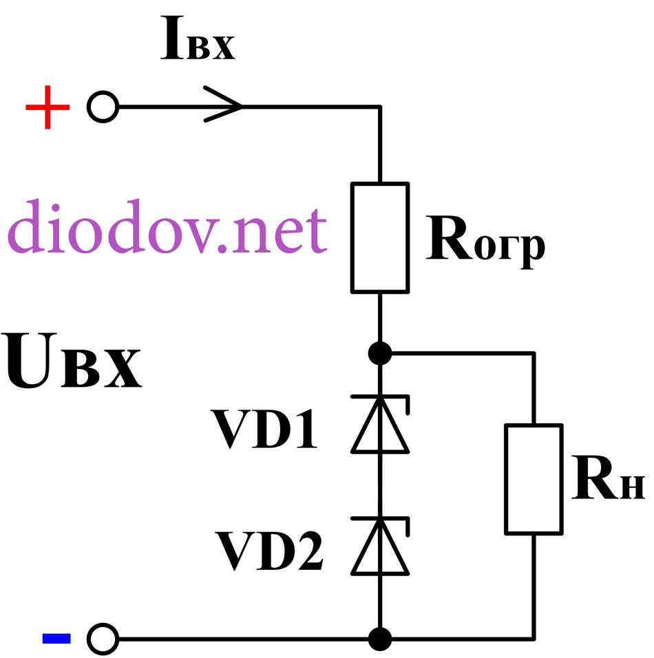 Схема включения опорного диода
