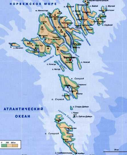 Где находятся фарерские острова на карте мира