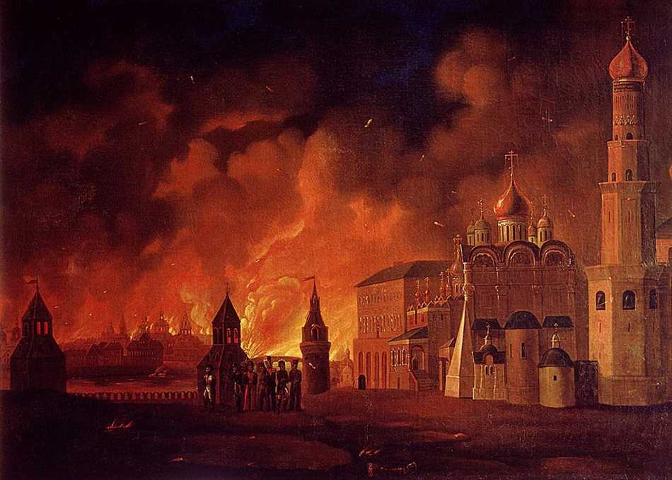 Москва горит 1812 картина