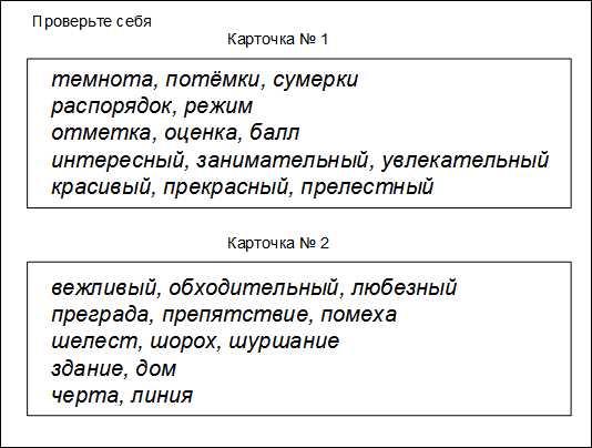 Синонимы для учеников 2 класса школы России